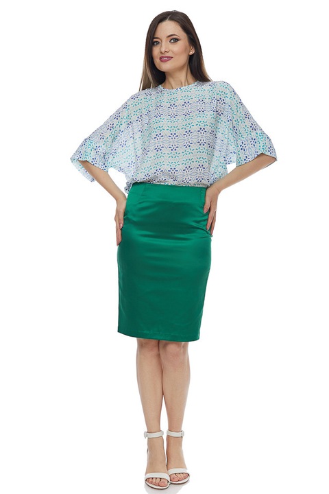 Bluza imprimeu croi larg bleu 42