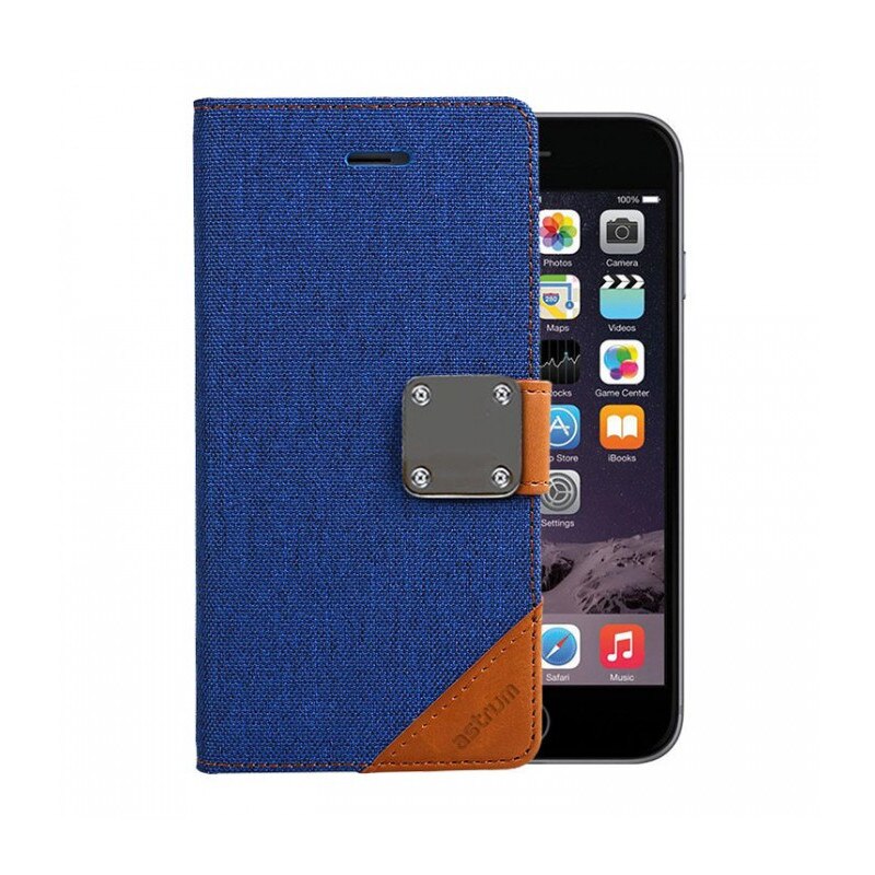 Husa Flip Carte Astrum FC MATTE BOOK Apple iPhone 6/6s Plus Albastru