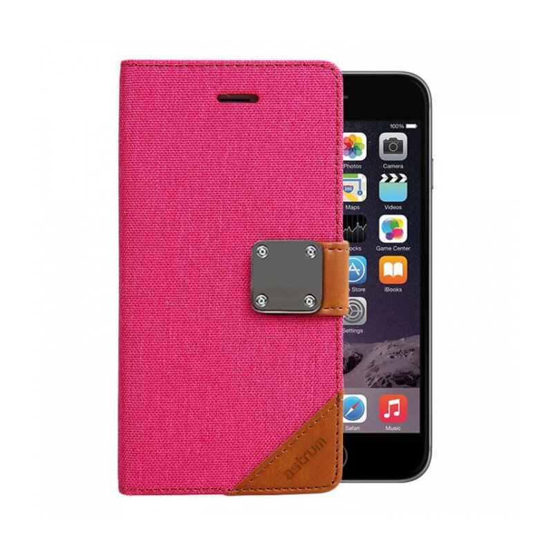 Husa Flip Carte Astrum FC MATTE BOOK Apple iPhone 6/6s Plus Pink