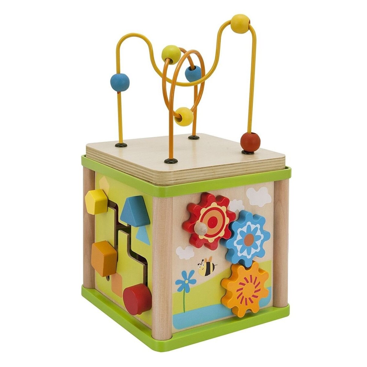 Cub educational si multifunctional din lemn , Eichhorn 5060, Multicolor, +1 an