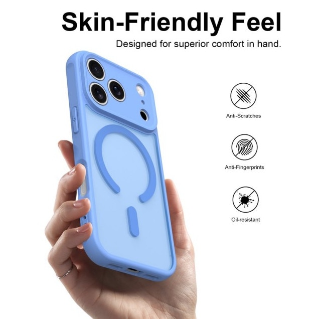 Husa Compatibila Cu iPhone 18 Pro, Upzz® Halo, Magsafe, Protectie Sporita, Design Premium, Super Rezistenta, Light Blue