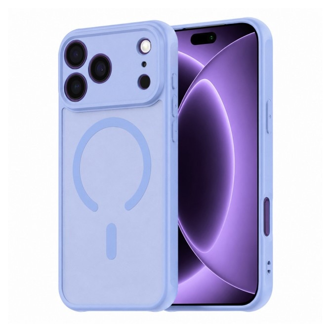 Husa Compatibila Cu iPhone 18 Pro, Upzz® Halo, Magsafe, Protectie Sporita, Design Premium, Super Rezistenta, Light Blue