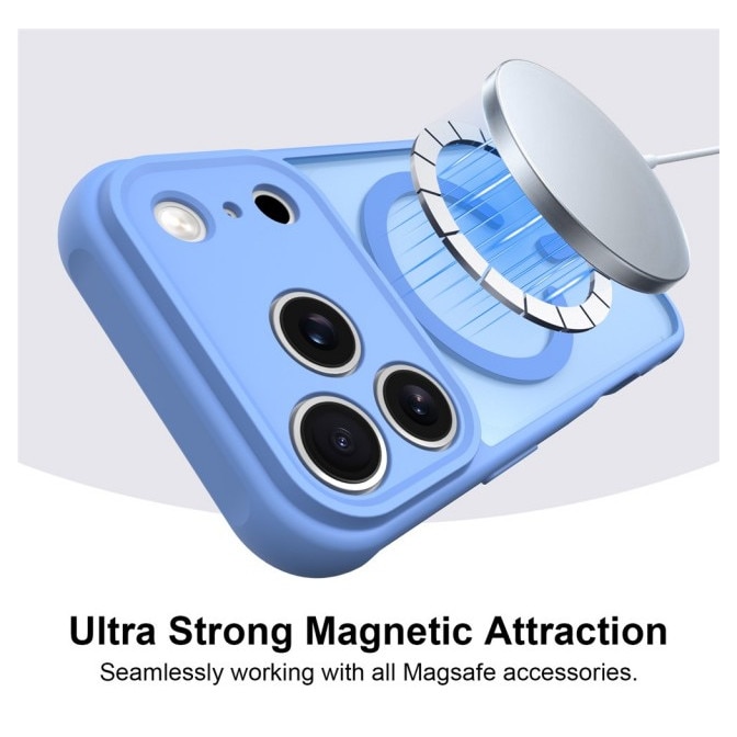 Husa Compatibila Cu iPhone 18 Pro, Upzz® Halo, Magsafe, Protectie Sporita, Design Premium, Super Rezistenta, Light Blue
