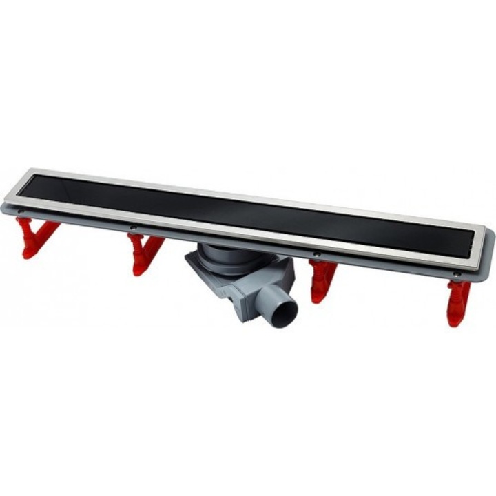 Rigola de dus Confluo Black 650 Glass