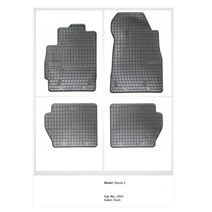 Covorase cauciuc compatibile MAZDA 2 2007-2014 - 0864 P30