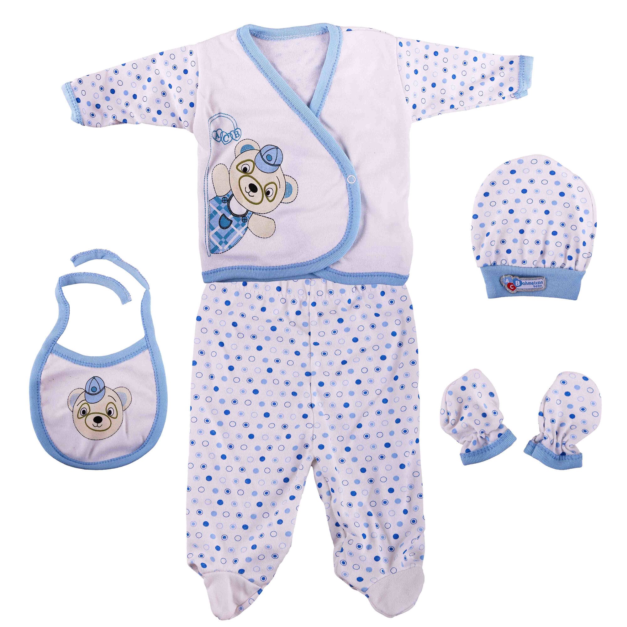 Set 5 piese bebe-baiat, Alb, +0 luni, dae162