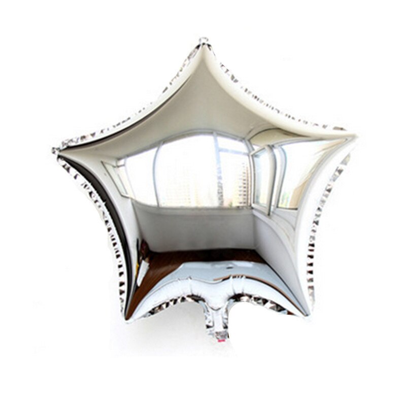 Balon folie, forma steluta, culoare argintiu, inaltime 45 cm, 1 buc.