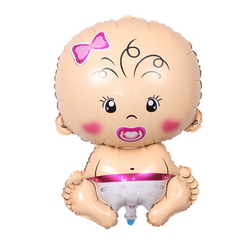 Balon folie, figurina Bebe, culoare roz, 68 cm, 1 buc