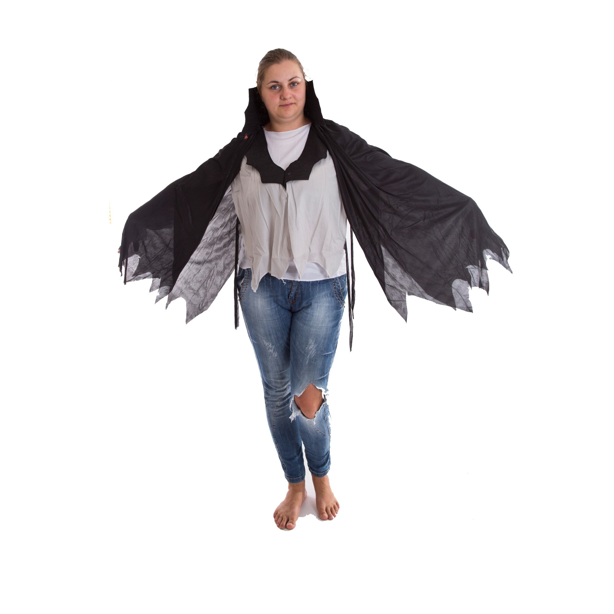 Costum Vampir Shop Carnaval alb cu negru M