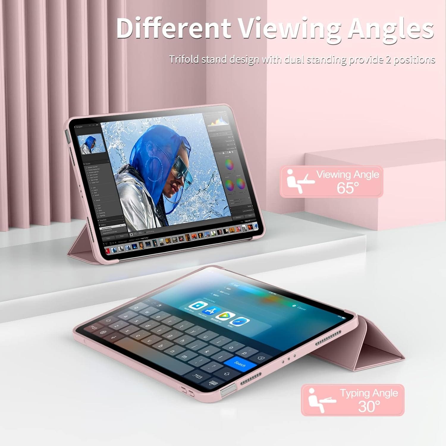 Husa Ultra Slim pentru Lenovo Idea Tab Pro Gen 2 13.0" (2026), Silicon TPU, Smart Cover - Roz