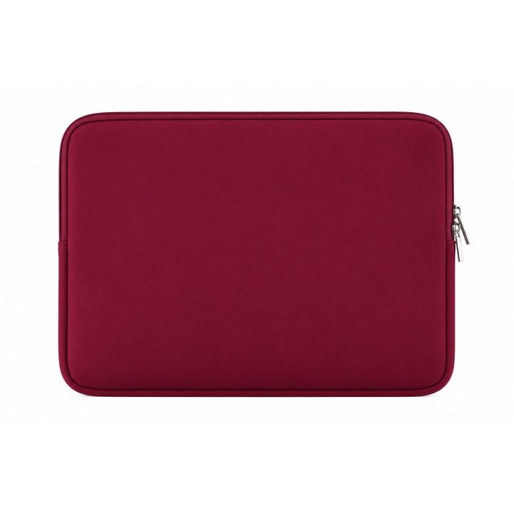 Husa de Protectie si Transport Laptop/Tableta din Neopren, Dimeniune maxima 13" Inch, Fermoar, Rezistenta la Stropire/Burete moale impotriva socurilor, Visiniu