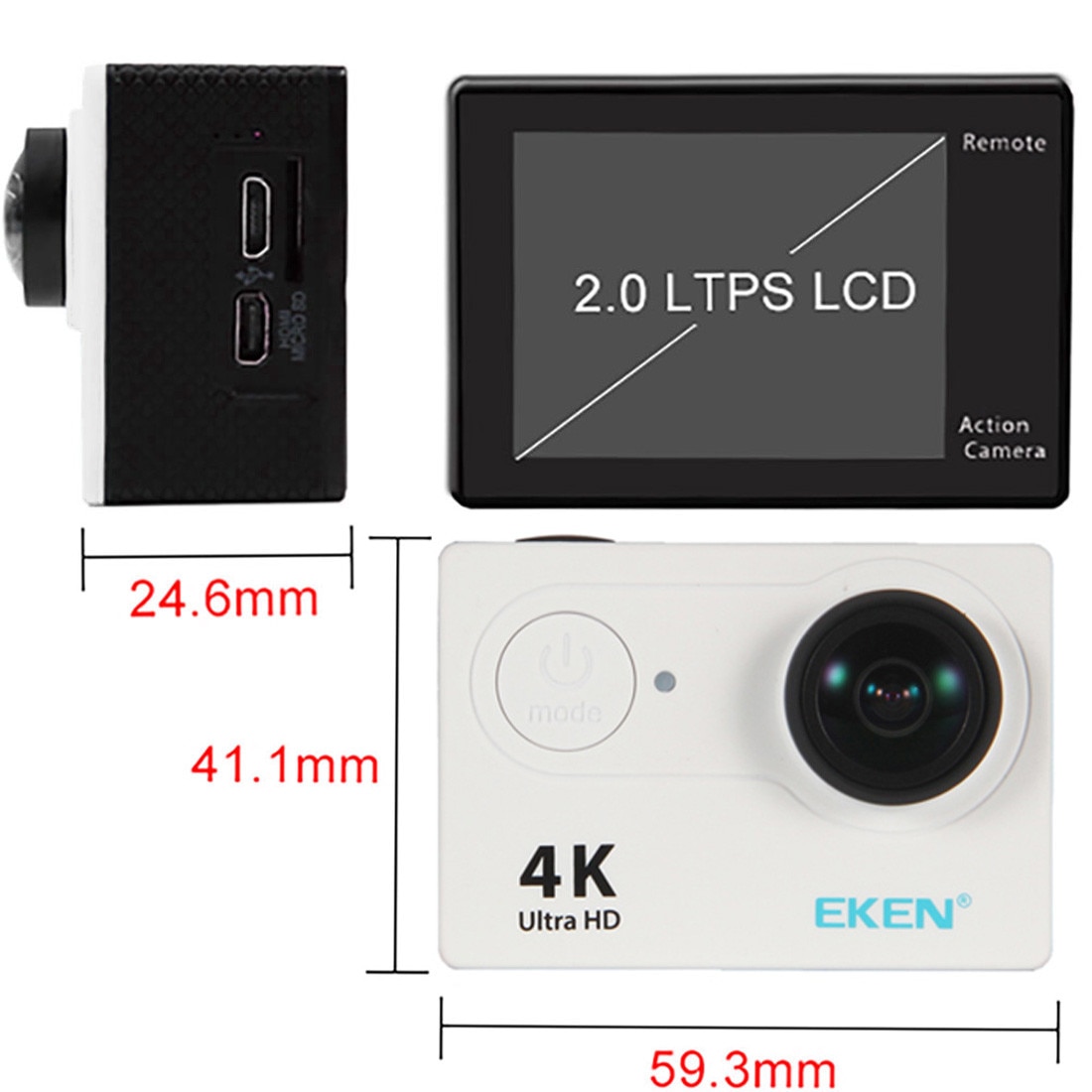 Camera video sport EKEN H9R Ultra HD 4K 170 grade, WiFi, HDMI