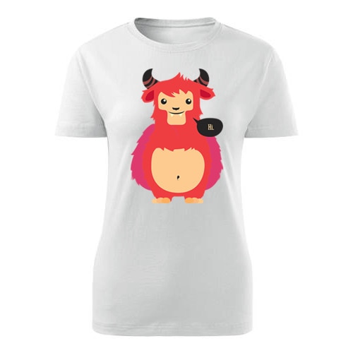 Tricou Cute Devil dama alb, S