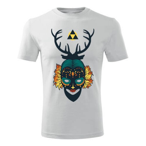 Tricou Evil mask barbati alb, XL
