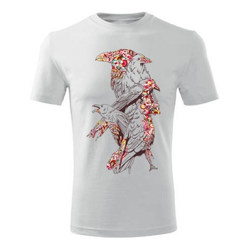 Tricou Birds barbati alb, XL Tricou Birds barbati alb, XL