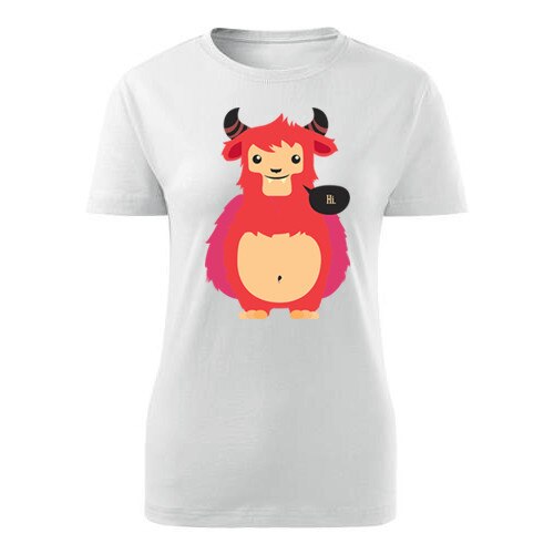 Tricou Cute Devil dama alb, M