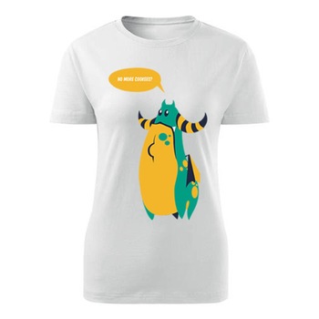 Tricou Fantasy monster 2 dama alb, S Tricou Fantasy monster 2 dama alb, S