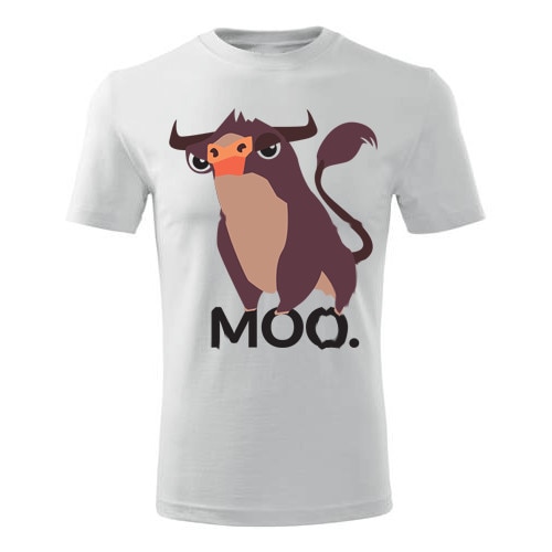 Tricou Crazy bull barbati alb, M