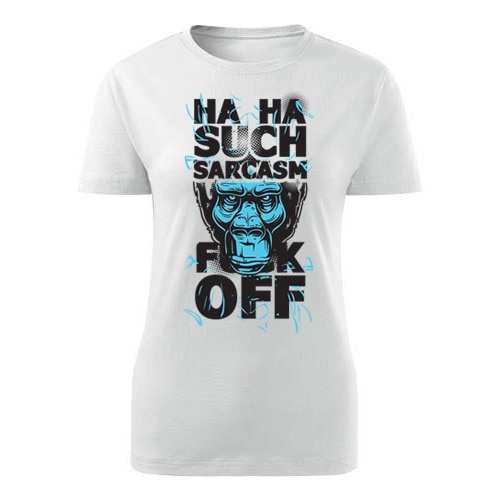 Tricou Blue monkey dama alb, M