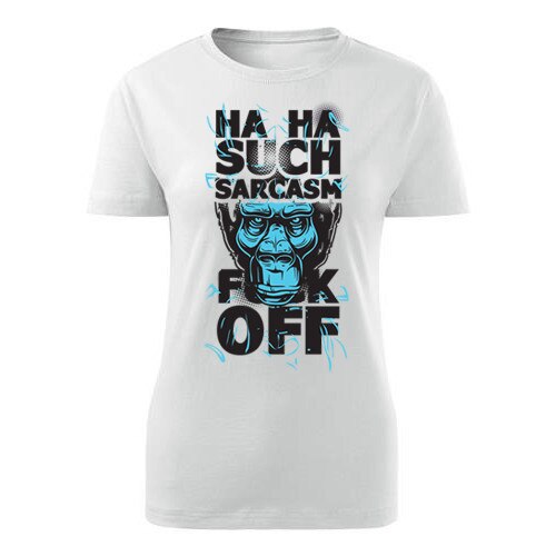 Tricou Blue monkey dama alb, S