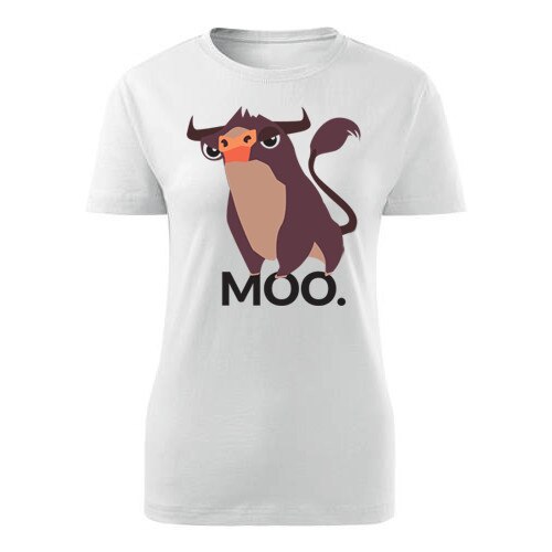 Tricou Crazy bull dama alb, M