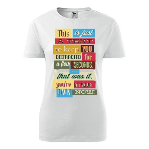 Tricou This is just dama alb, M