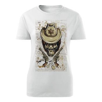 Tricou Cowboy monkey dama alb, S Tricou Cowboy monkey dama alb, S