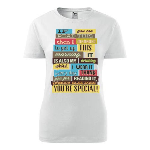 Tricou Read this dama alb, XS