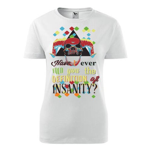 Tricou Insanity dama alb, S