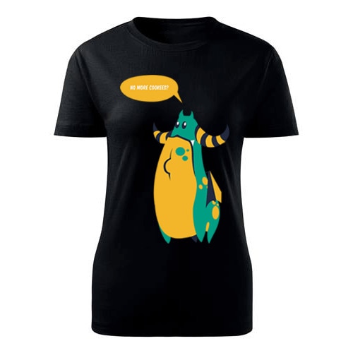 Tricou Fantasy monster 2 dama negru, M