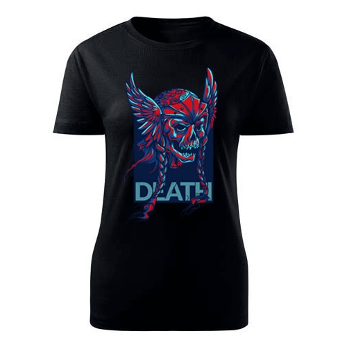 Tricou DEATH dama negru, S