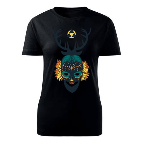 Tricou Evil mask dama negru, S