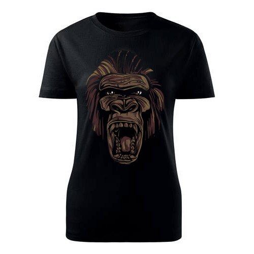 Tricou Crazy monkey dama negru, M
