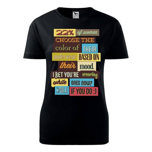 Tricou 22 of women dama negru, S