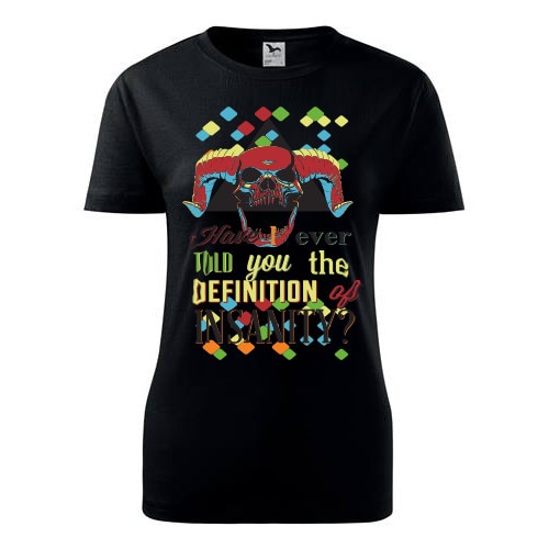 Tricou Insanity dama negru, M