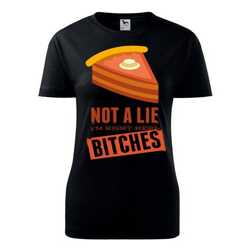 Tricou Not a lie dama negru, S