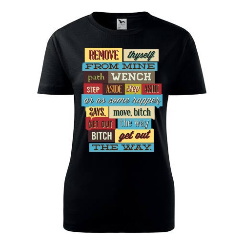 Tricou Remove thyself dama negru, XS