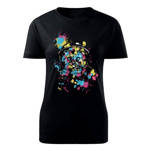 Tricou Space cat dama negru, S