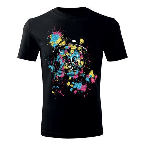 Tricou Space cat barbati negru, M
