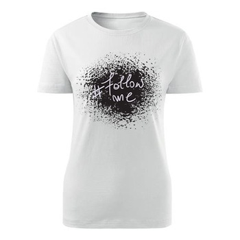 Tricou Follow me dama alb, XS Tricou Follow me dama alb, XS