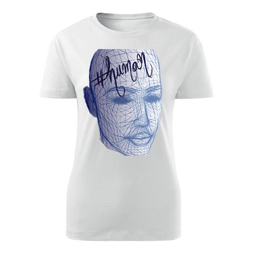 Tricou Human dama alb, M