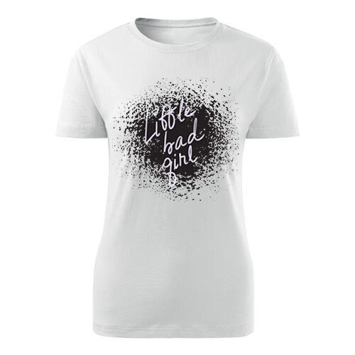 Tricou Bad girl dama alb, XS