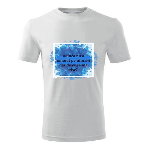 Tricou Risc barbati alb, S