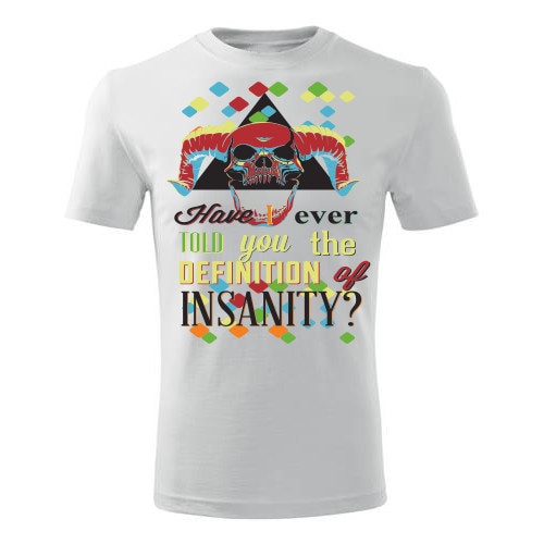 Tricou Insanity barbati alb, M