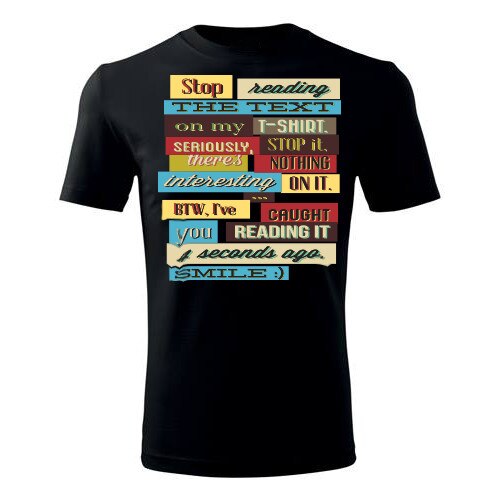 Tricou Stop reading barbati negru, M