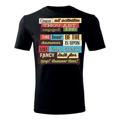 Tricou Cease all activities barbati negru, S