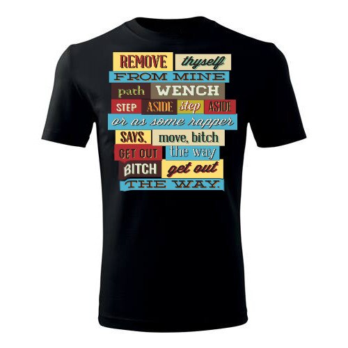 Tricou Remove thyself barbati negru, M