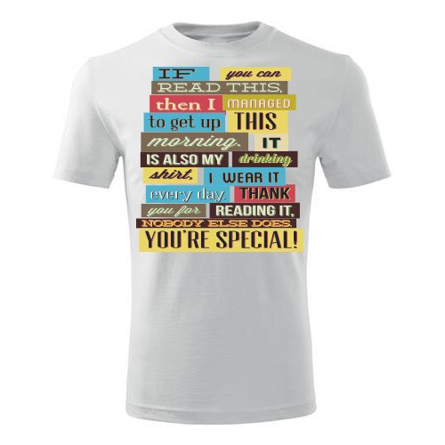 Tricou Read this barbati alb, XL