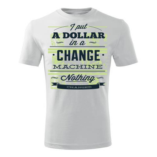 Tricou A dollar barbati alb, L