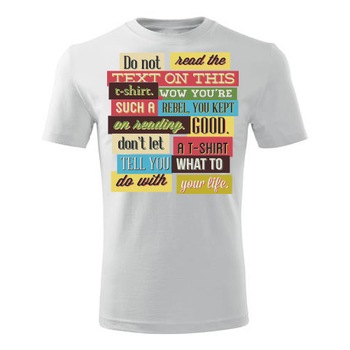 Tricou Do not read barbati alb, XL Tricou Do not read barbati alb, XL